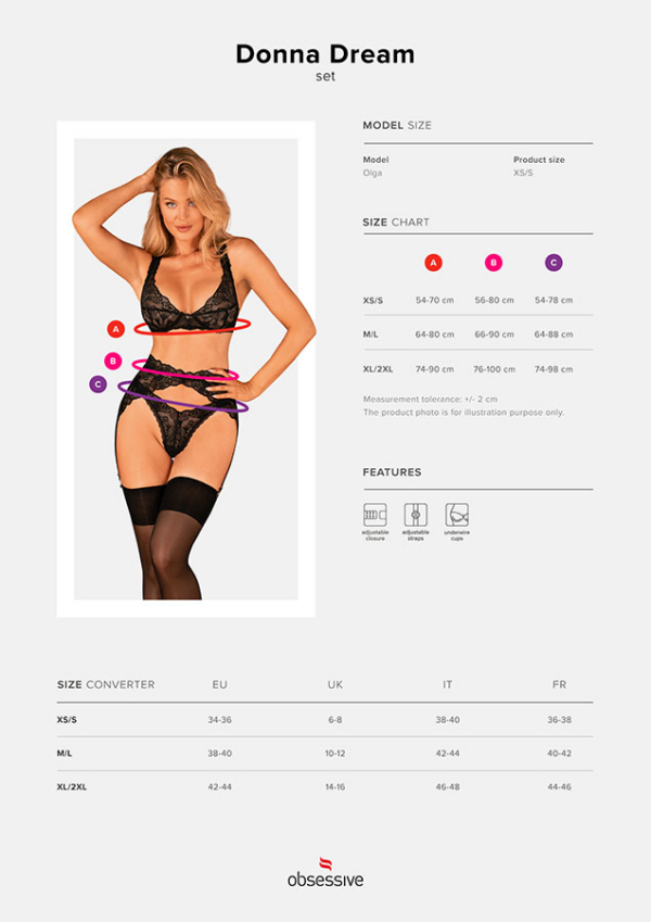 3-osaline pesukomplekt Obsessive Donna Dream - Image 7