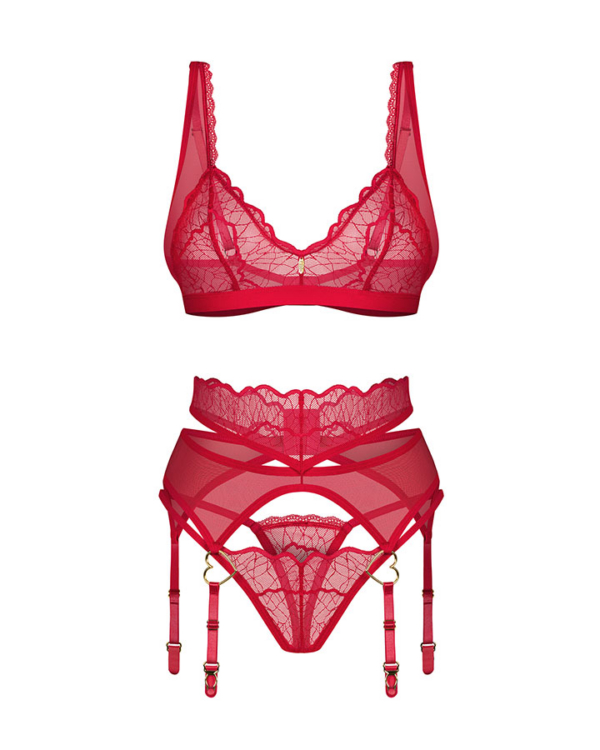 3-osaline pesukomplekt Obsessive Cupide Desir - Image 9