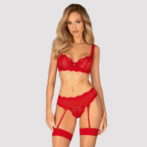 3-osaline pesukomplekt Obsessive Amor Cherris