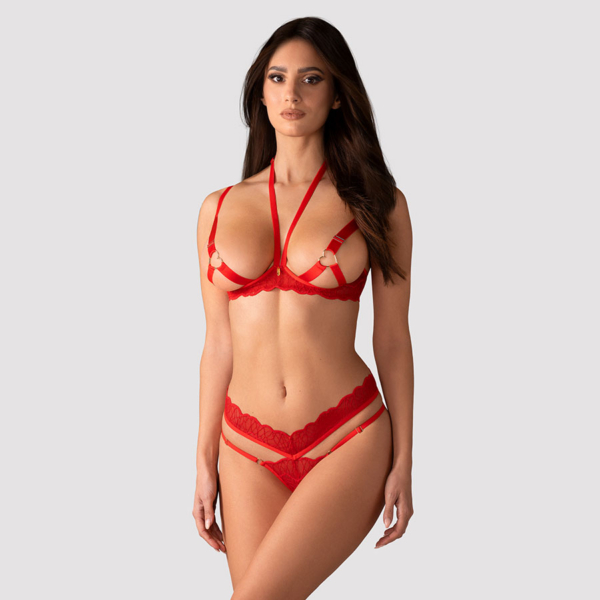 2-osaline avatud pesukomplekt Obsessive Cupide Desir