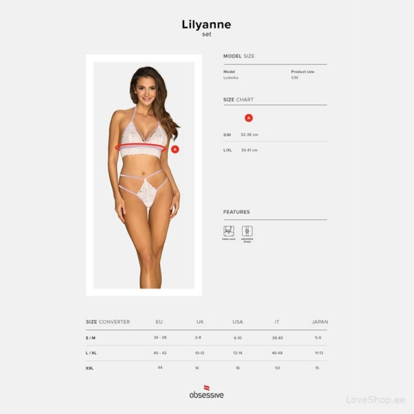 2-osaline pesukomplekt Obsessive Lilyanne - Image 7