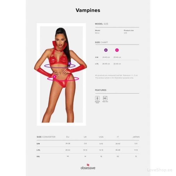 4-osaline vampiiritari kostüüm Obsessive Vampines - Image 7